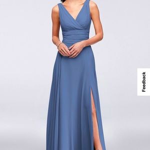 Surplice Tank Long Chiffon Dress